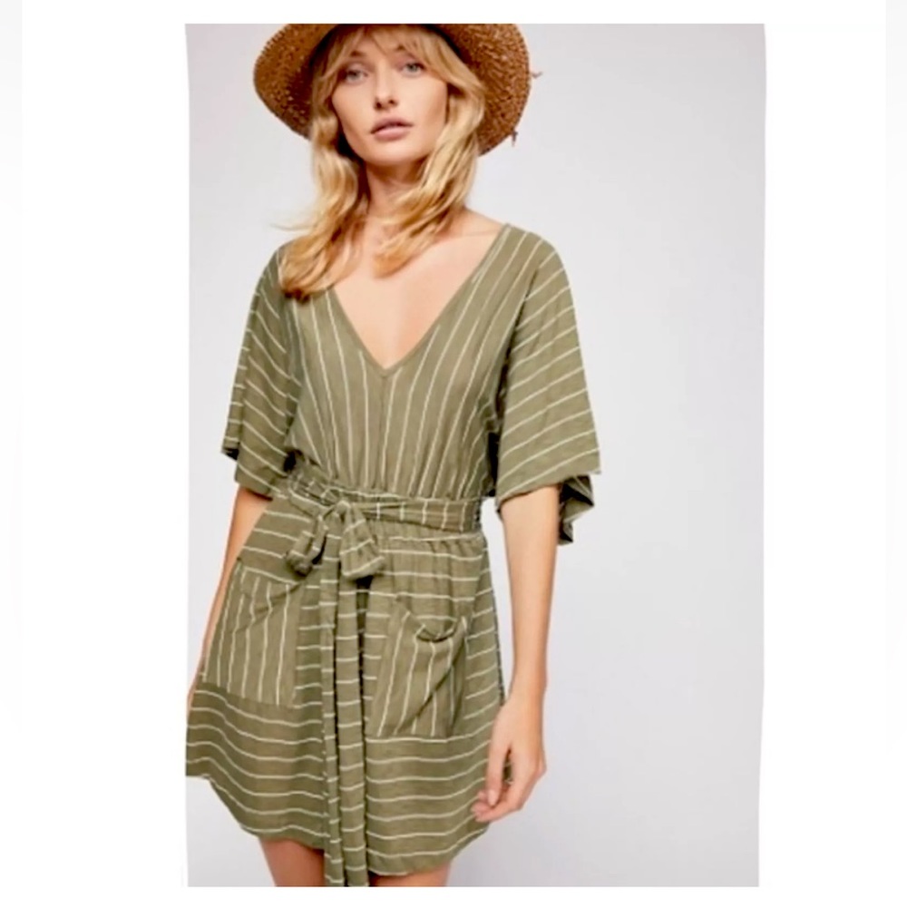 𝅺free People Beach Paradise Stripes Mini Dress Size XS